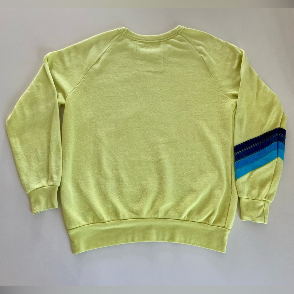 Aviator Nation Lime Green Sweatshirt & Hoodie Set with Pink Lightning Bolt - Picture 6 of 16